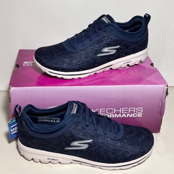Skechers GOWalk Vegan Cyprus Washable Travel Lace Sneakers - Picture 4 of 7
